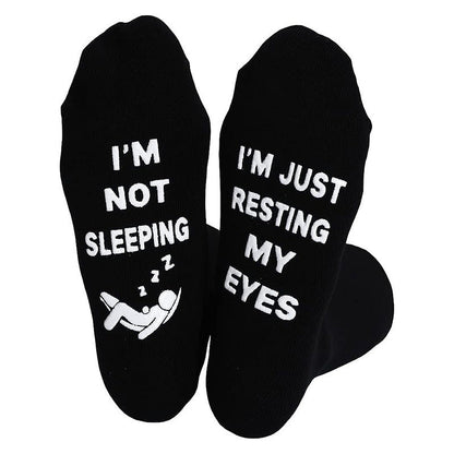 Creative Foot Letter Non-slip Knee-high Sports Socks