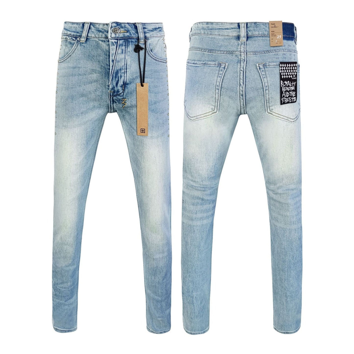 Straight Ripped Stretch Casual Men's Jeans