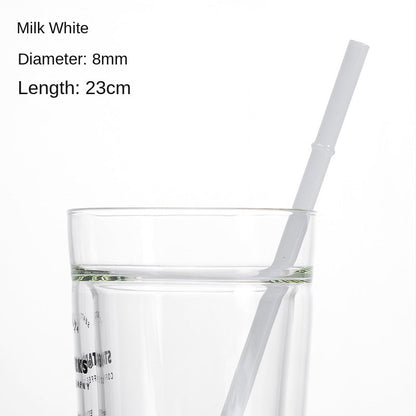 Eco-Friendly High Borosilicate Glass Straw Durable Heat-Resistant Starbucks Kids Straw 27cm Customized