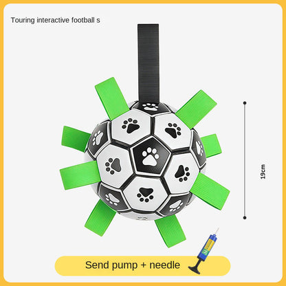 Dog Toy Ball for Teeth Cleaning and Durable Chewing Dog Soccer Ball for Outdoor Use