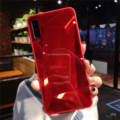 Diamond pattern rhombus mirror phone case