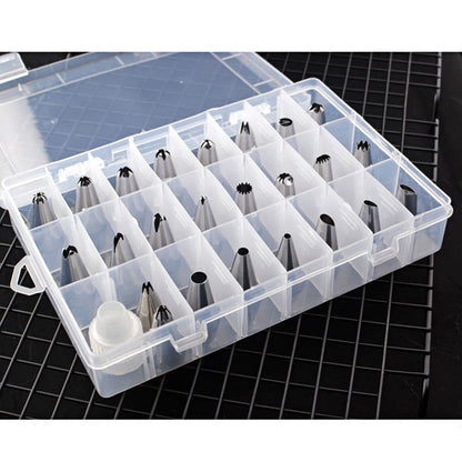 24pcs Stainless Steel Cupcake Decorating Tips Set