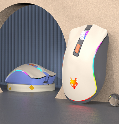 Wireless 2.4G Bluetooth dual-mode mouse rechargeable computer mute office gaming mouse