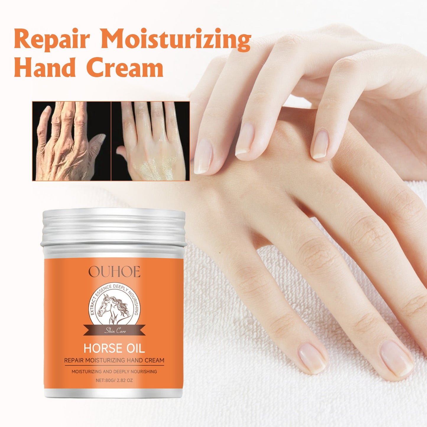 Repair Moisturizing Hand Cream, Moisturizing Moisturizing And Moisturizing Hand Care Anti-Freezing Anti-Cracking Refreshing And Non-Greasy
