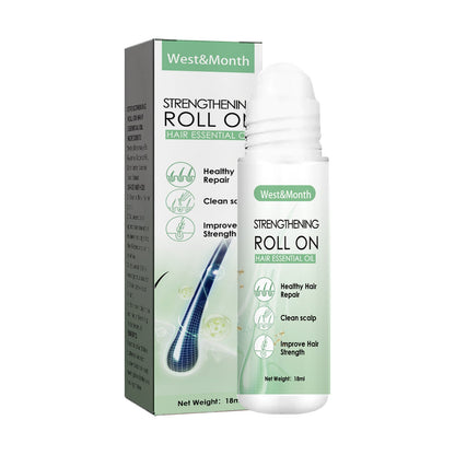 Strengthening Roll On Hair Essential Oil, Scalp Massage Moisturizing Hair Roots Thickening Hair Care Ball Essential Oil