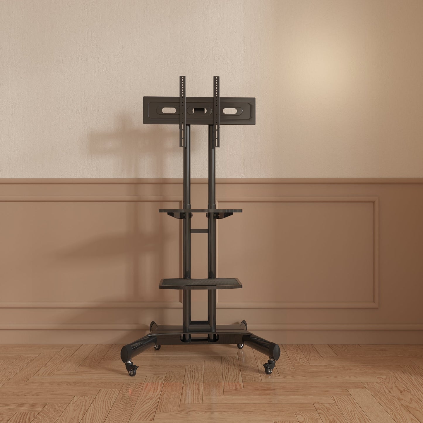 FANCO Universal Rotating TV Stand, suitable for 32-80 inch TVs, adjustable tilt height, maximum VESA 600x400mm (black)
