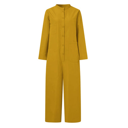 Plus Size Women's Jumpsuit With Multiple Pockets