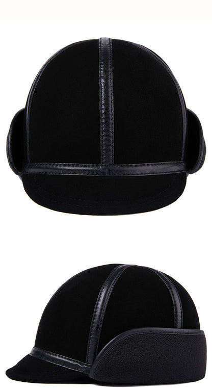 Casual Leather Men's Winter Sheepskin Thermal Hat