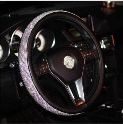 Cute Leather Steering Wheel Cover Anti Slip Universal