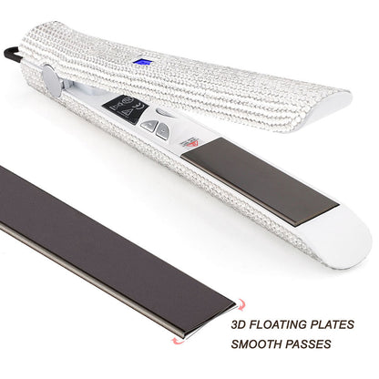Glitter Hair Flat Iron Titanium Plate Straightener