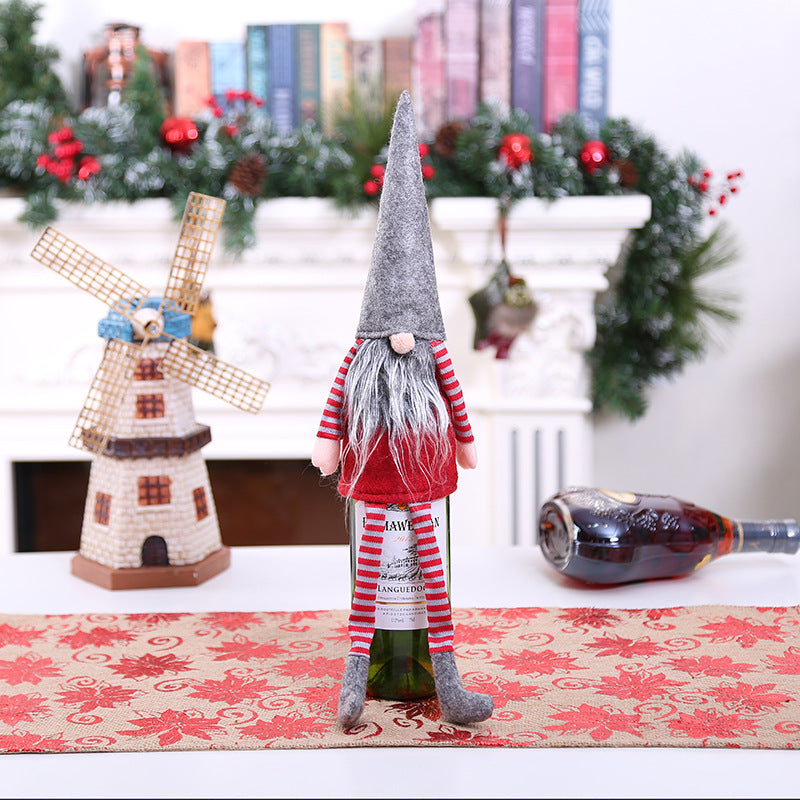 Christmas Wine Bottle Socks Decor