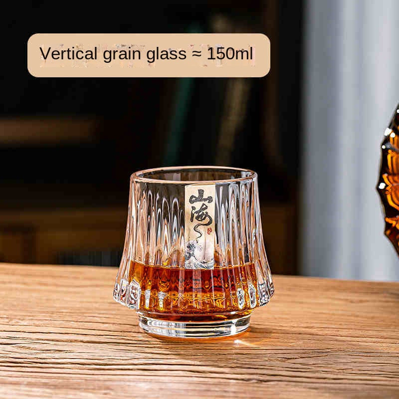 Shanhai glass whiskey cup personalized niche home wine cup mini wine glass beer cup