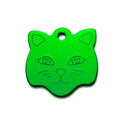Cat head alumina pet tag