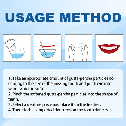 Tooth Repair Kit, Halloween Makeup Modification Teeth Dentures Fillings And Holes And Glue