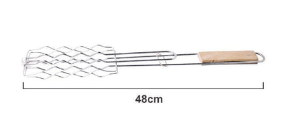 Outdoor Grilling Tools Wooden Handle Clip Rack