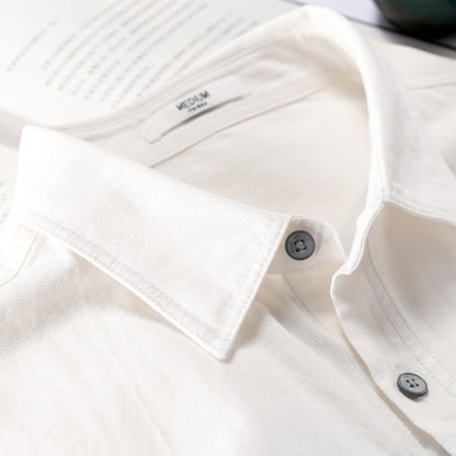 Cotton Long Sleeve Stitching Casual Men's Shirt