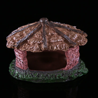 Water grass landscaping fish tank skull reptile pet shelter resin ornaments