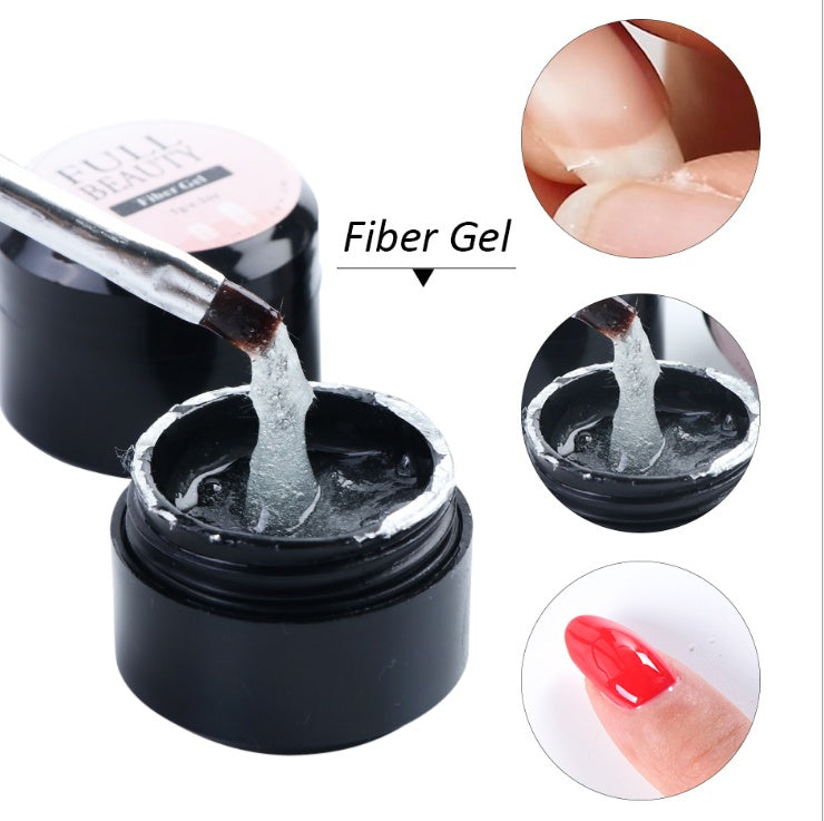 Cracked Repair Nail Fiber Gel - Fiberglass Poly UV Builder