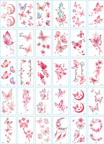 A set of 30 tattoo stickers