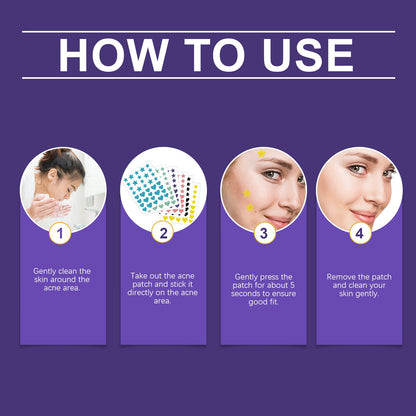 Color Acne Patch Covering Acne Print Face Patch For Comfort And Smoothness