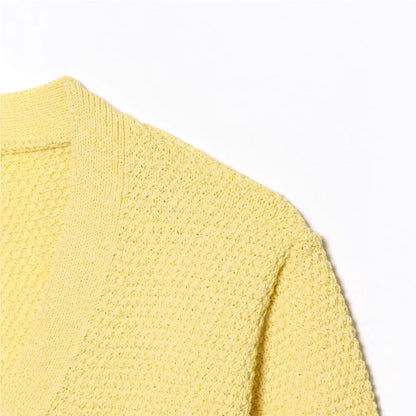 Spring New Style Round Neck Solid Color Loose Knit Sweater