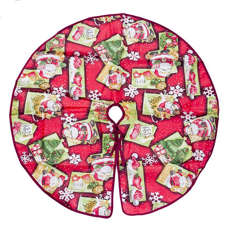 Christmas Tree Skirt Decorations Gift Scene Decor
