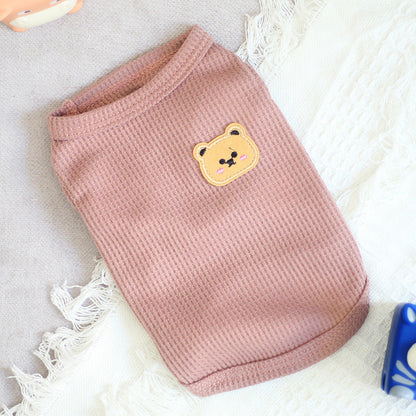 Thin Sleeveless Vest Small Dog Teddy Pomeranian Bears Pet Cat Dog Clothes