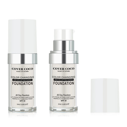 Color Changing Liquid Foundation Temperature Changing Complexion Liquid Foundation Color Changing Brightening Concealer Liquid Bb Cream