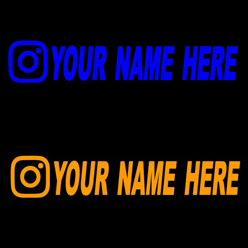 Custom username car stickers personalized Instagram motorcycle vinyl stickers