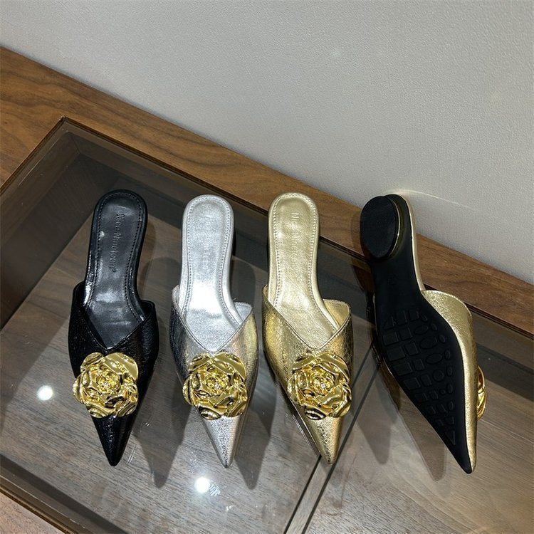 2025women's New Shoes For Spring Fashion Style Metal