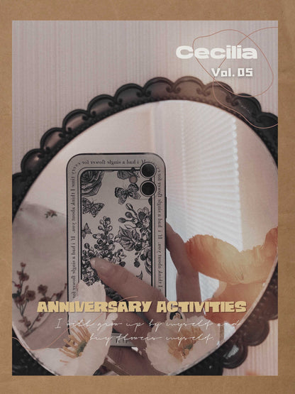 French Retro Flower Lens All-inclusive Silicone Anti-drop Protective Cover