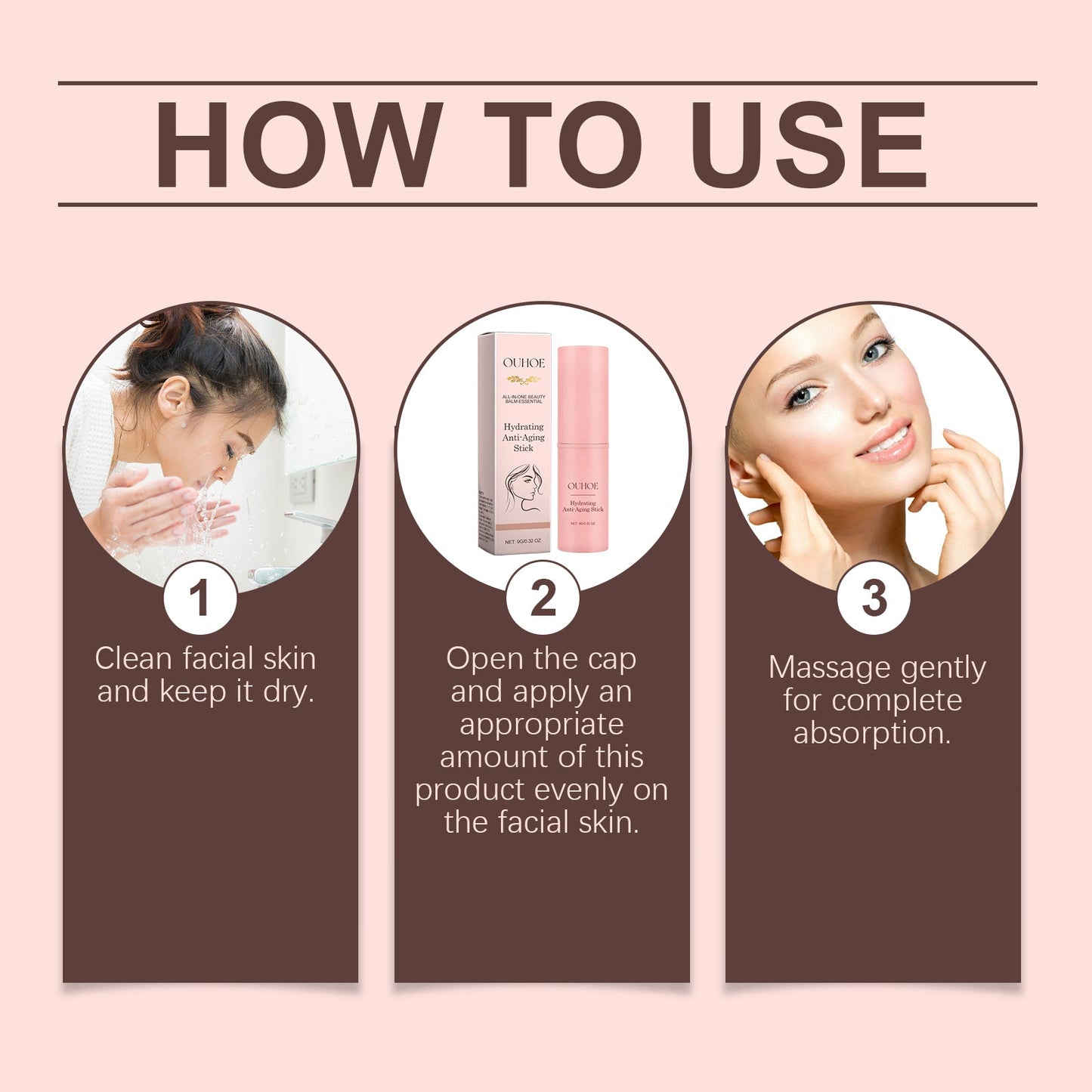 Ouhoe Firming & Anti-Wrinkle Hydrating Stick Lifts Firming & Firming Skin Deep Moisturizing And Smoothing Fine Lines Hydrating Skin Care Stick