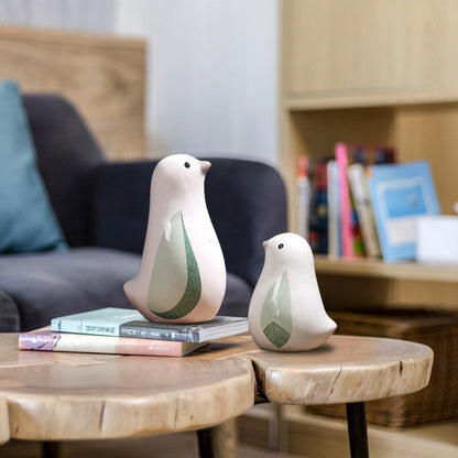 Home decoration small accessories Nordic creative cute ceramic bird ornaments Home living room Wine cabinet Room decoration