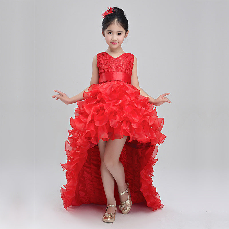Flower Girl Princess Dress with Train