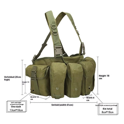 Replicate Russian individual gear: SMERSH tactical vest, MOLLE chest rig – military fan combat equipment for cosplay