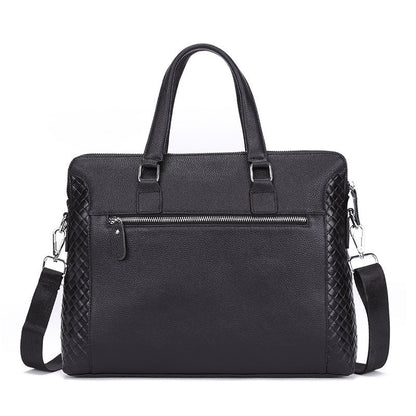 Genuine Leather Men's 14-inch Laptop Briefcase