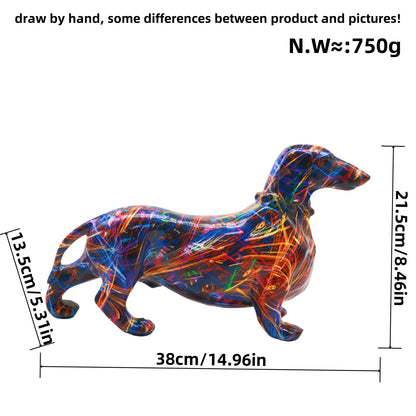 Modern minimalist sausage dog ornaments, creative home wine cabinet decorations, office desktop decorations, handicrafts