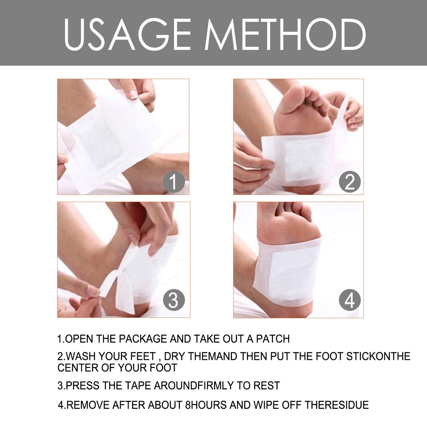 Uric Soothing Pads, Relieve Joint Pain Foot Clean Cold Dispelling Wet Foot Patch