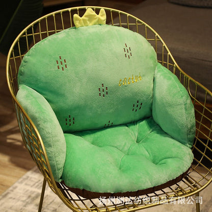 Cartoon animal connected seat cushion, integrated chair cushion, office sedentary student seat cushion