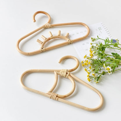 1pcs Handmade Vine Clothes Hanger Indonesian Vine Weaving Moon Sun Rainbow Style Children's Room Photography Room Decoration