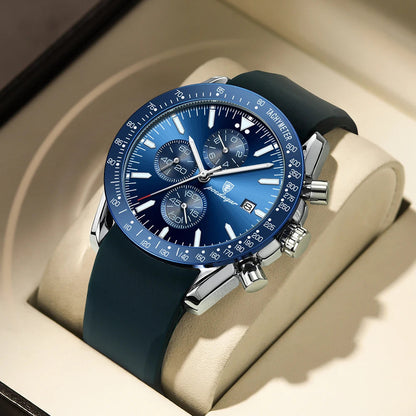Multi functional waterproof night light men's watch quartz watch