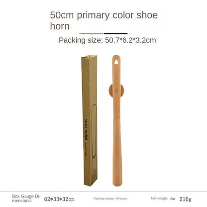 Elderly and Pregnant Women's Shoe Horn - Extended Handle Black Walnut Wood High-Grade Shoe Helper Tool