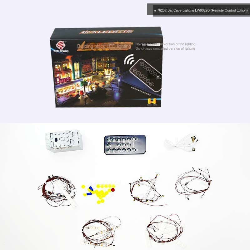 LP building block lighting suitable for LEGO 76252 Batcave Shadow Box building block model LED remote control lighting