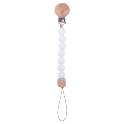 Infant and toddler products, beech wood pacifier clip, soothing wood octagonal pacifier, anti drop chain