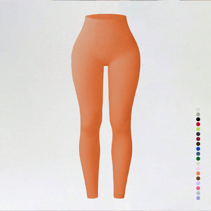 Threaded autumn and winter yoga pants seamless fitness pants high waisted sports yoga clothes leggings