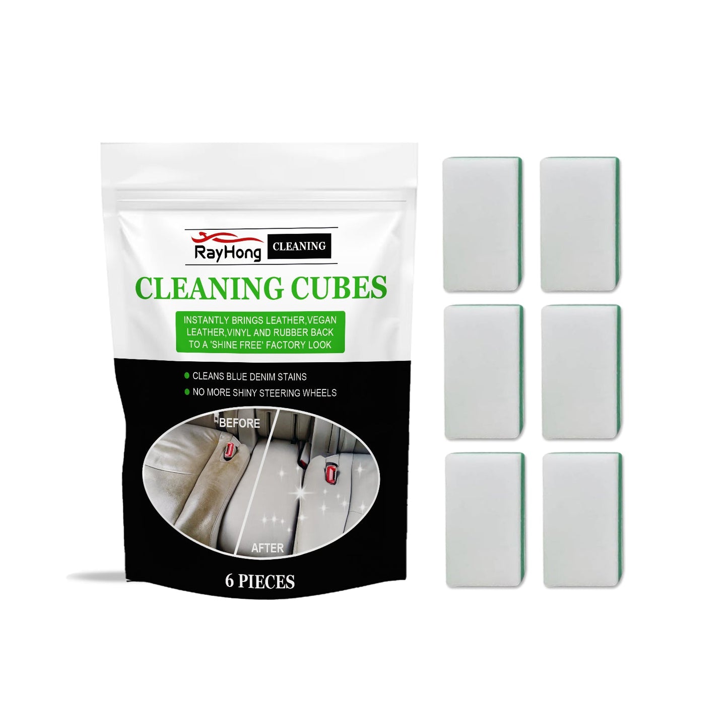 Car Leather Cleaning Sponge, Leather With A Special Sponge To Clean And Repair Leather Luster