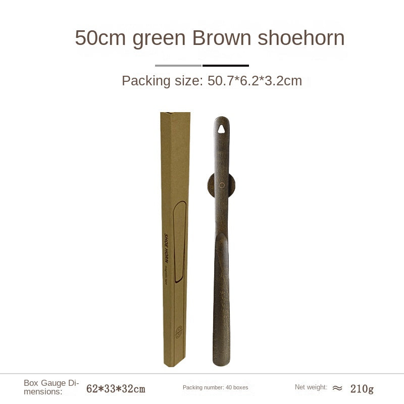 Elderly and Pregnant Women's Shoe Horn - Extended Handle Black Walnut Wood High-Grade Shoe Helper Tool