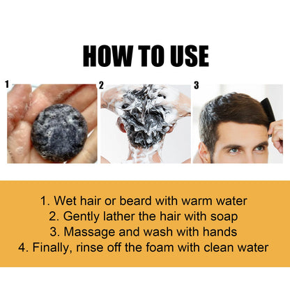 Black Soap, Black Dense Hair Care Clean Scalp Supple And Strong Shampoo Soap