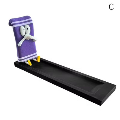 Towelie Servietsky Incense Stick Holder, realistic handmade crafts, home decor, ideal for meditation and yoga.