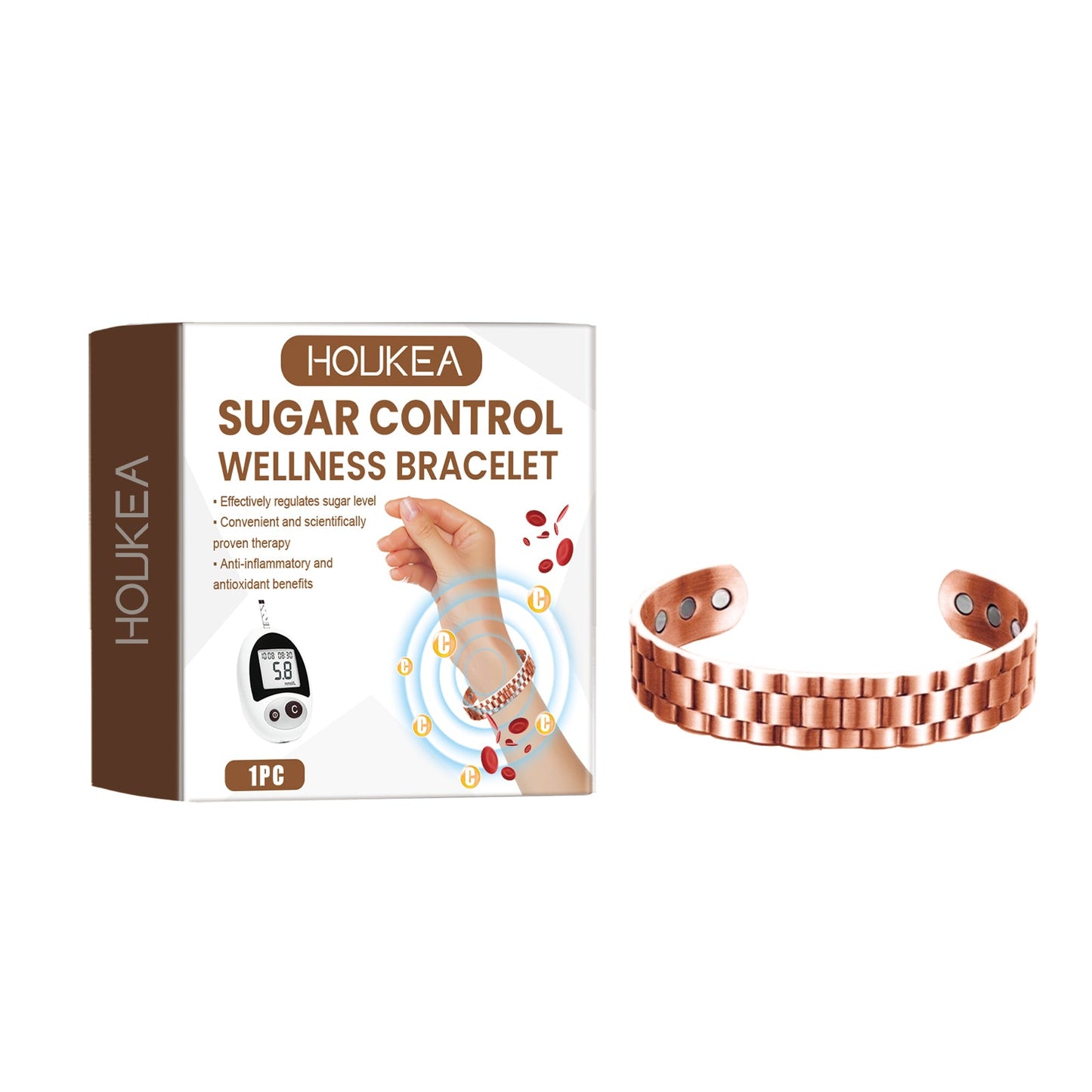 Sugar Bracelet, The Elderly Body Health Care To Relieve Discomfort, Hand In Hand To Decorate Sugar Bracelet